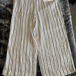 No Boundaries Striped Black and White Pants